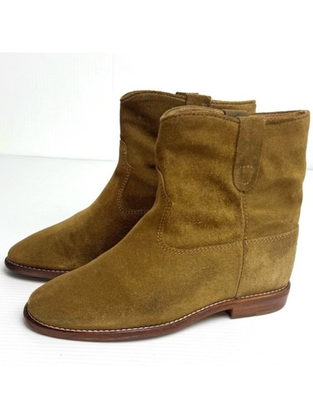 Isabel Marant Brown Suede Crisi Ankle Boots pull on 6